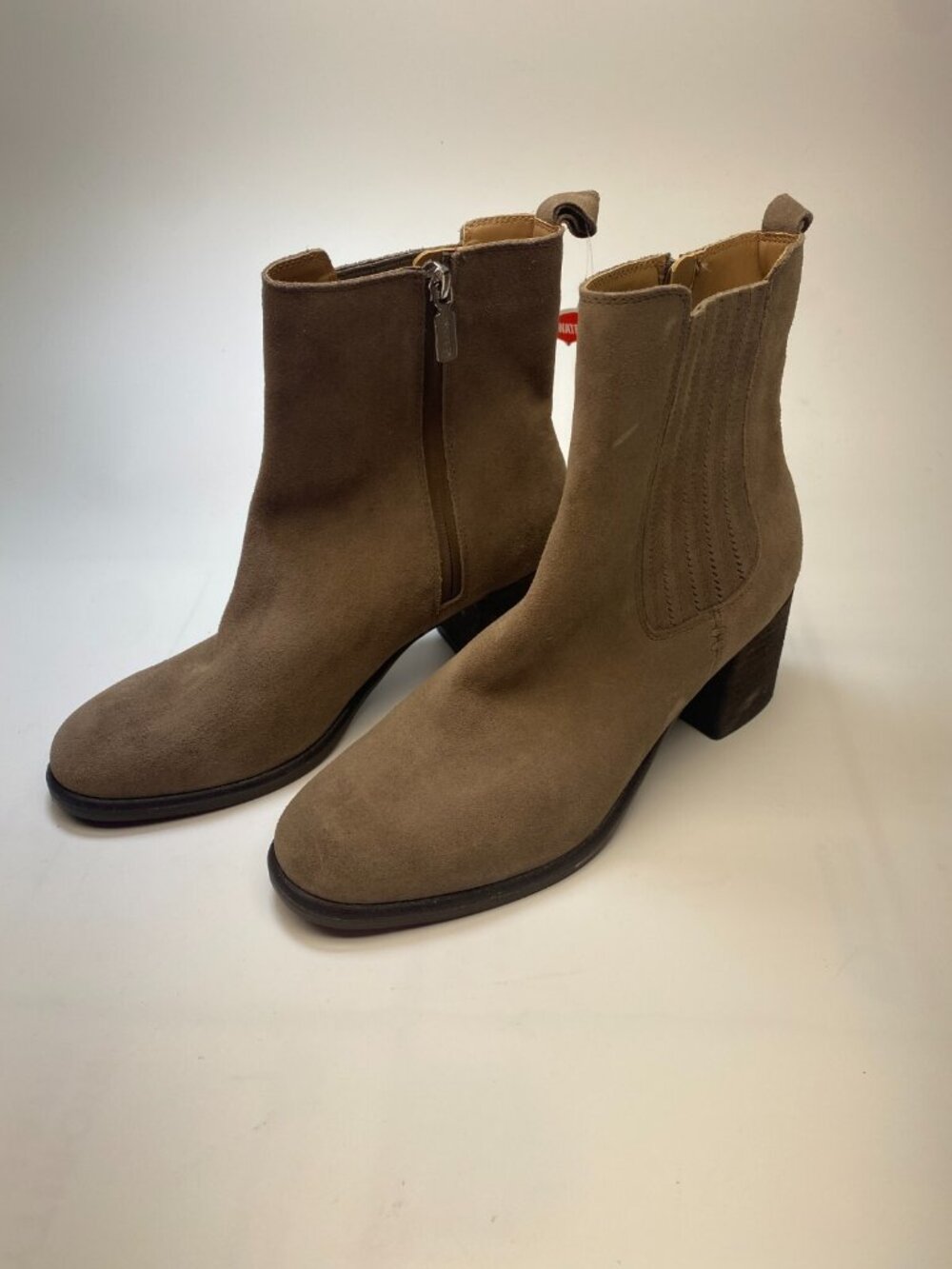 Blondo Womens Sonali Boots Dark Grey Brown Chelsea Suede Sz 9.5